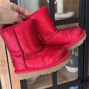 UGG boots toddler Classic Metallic Sparkle Samba winter furlined dorothy girl